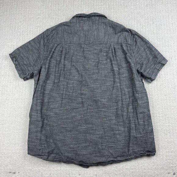 Hurley Shirt Mens Grey Summer Button Down Short Sleeve Collared Size XXL - Picture 15 of 16
